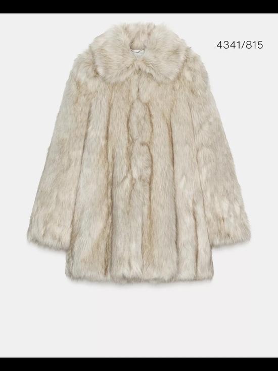 Zara Jackets & Blazers - Zara Faux Fur Coat in Light Beige